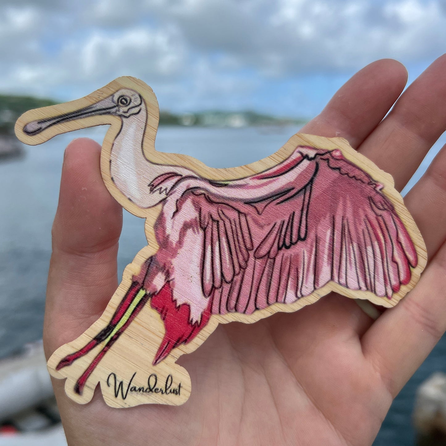Spoonbill - Bamboo Sticker