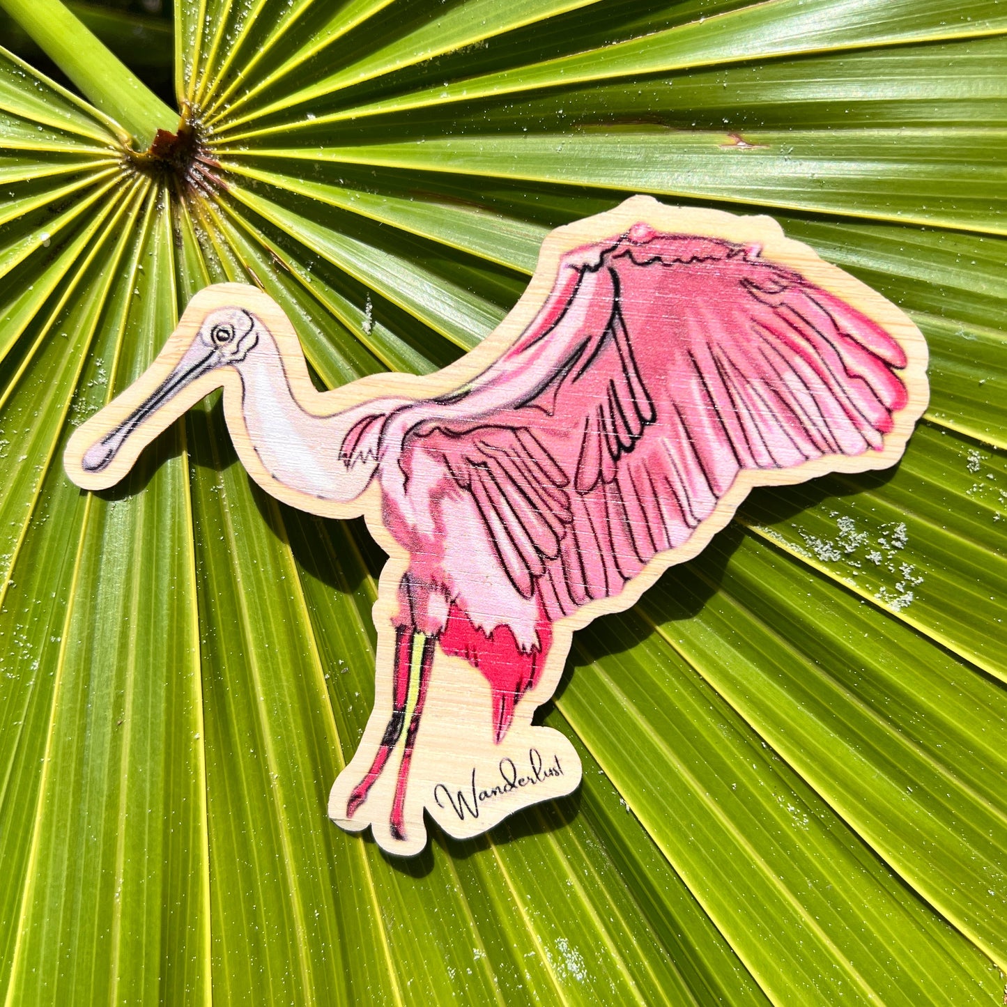 Spoonbill - Bamboo Sticker