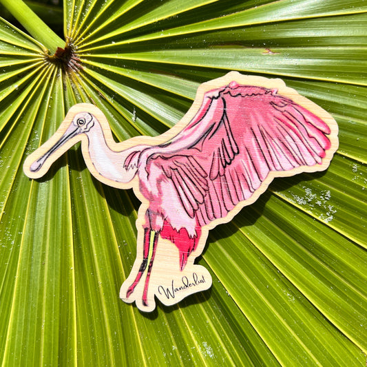 Spoonbill - Bamboo Sticker