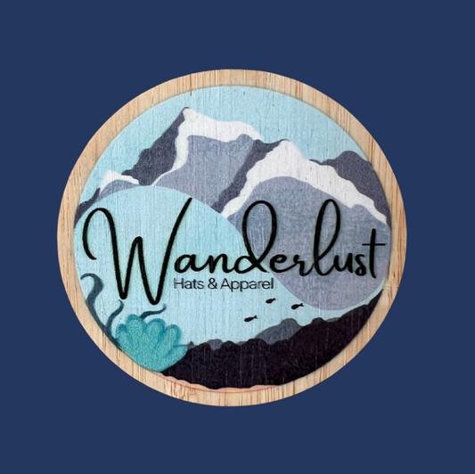Wanderlust Logo - Bamboo Sticker