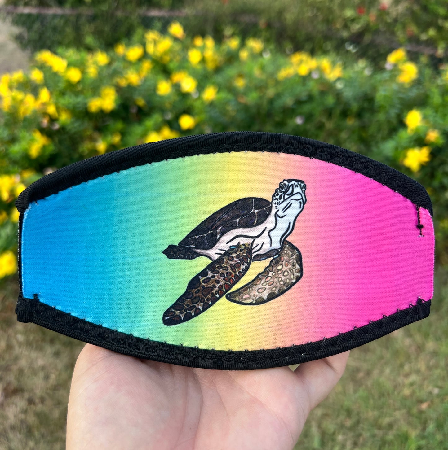 Rainbow Turtle Mask Strap