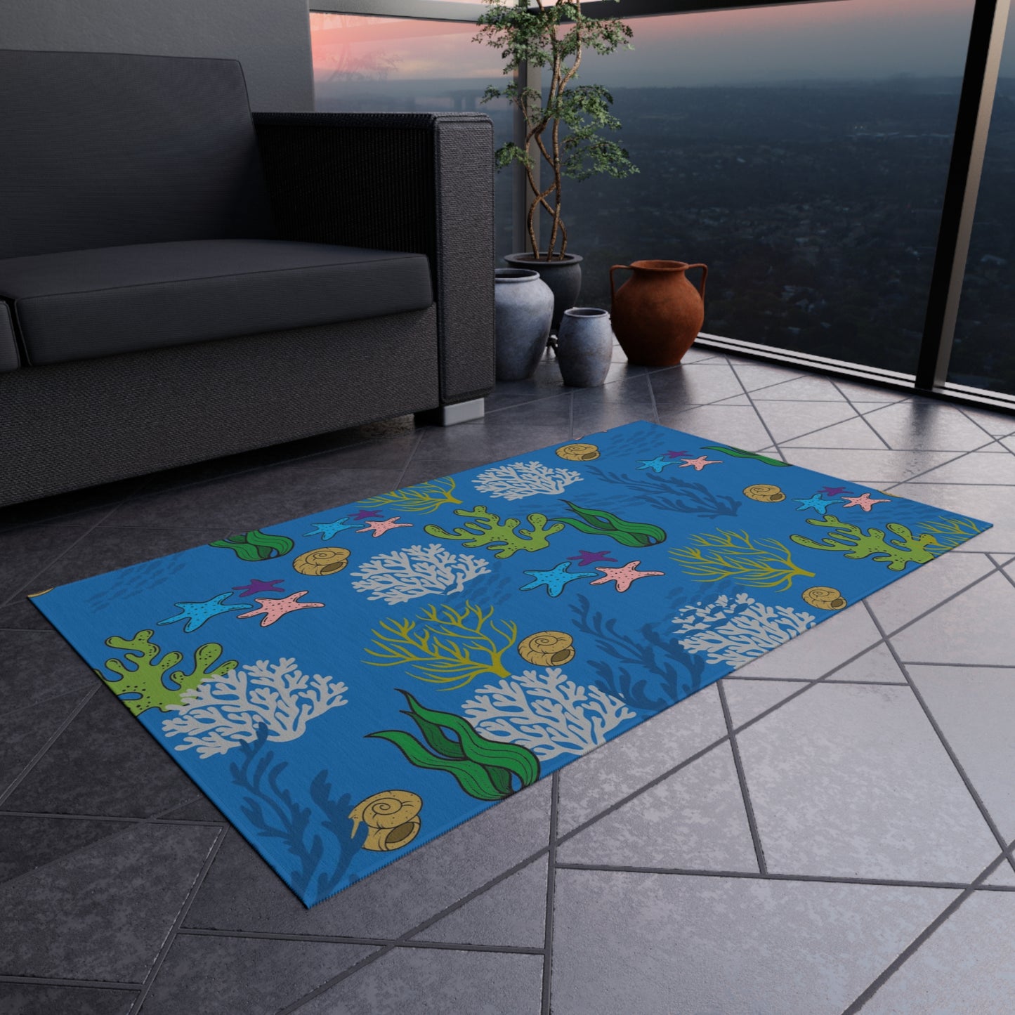 Outdoor Coral Reef Rug