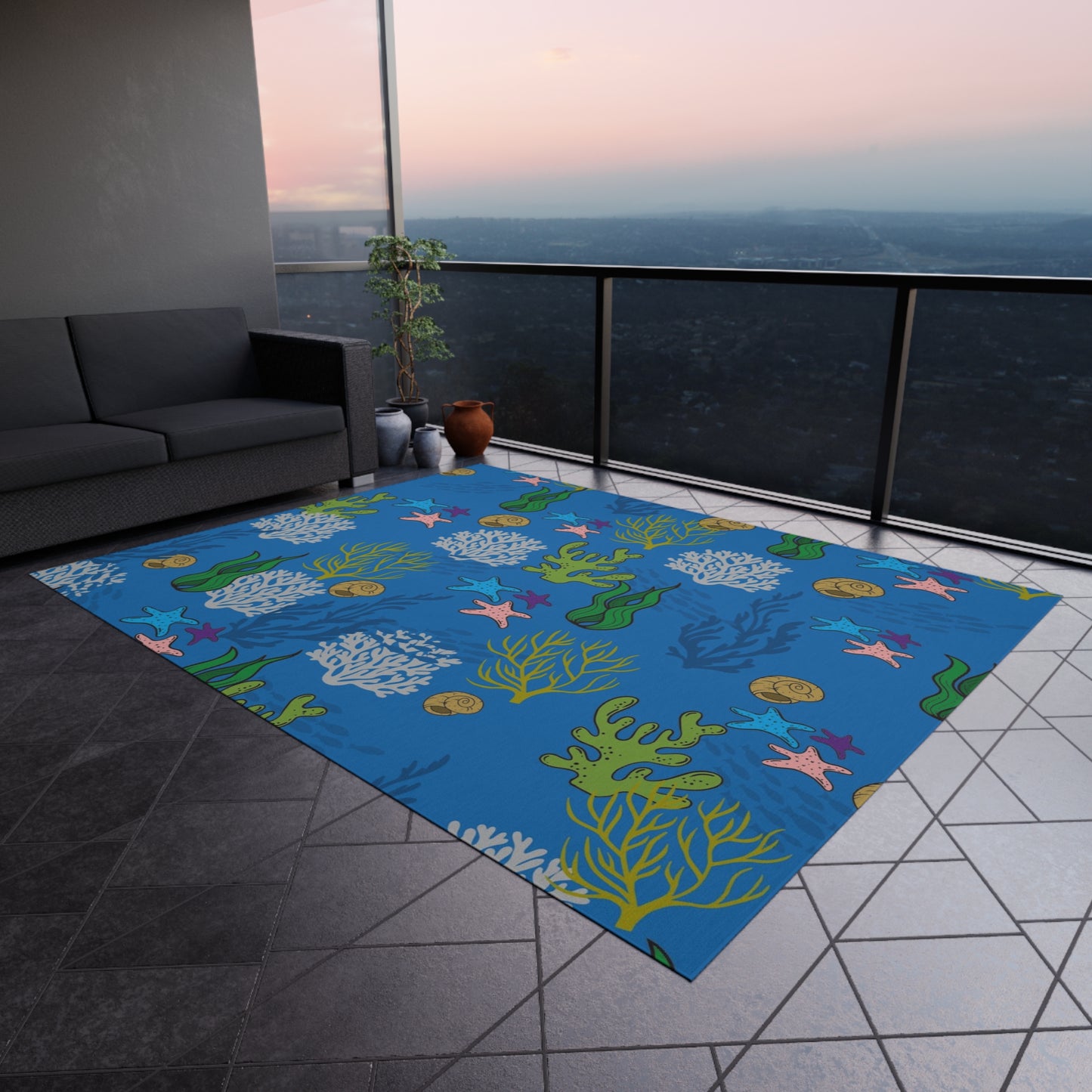 Outdoor Coral Reef Rug